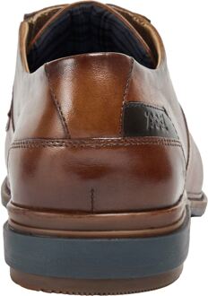 Savage Leer/Textiel Heren Cognac Veterschoenen Bruin