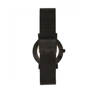 Savannah mesh armbandhorloge met Swarovski-kristallen - maat Zwart