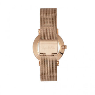 Savannah mesh armbandhorloge met Swarovski-kristallen Roségoud