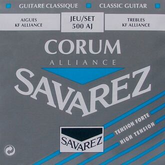 Savarez 500-AJ snarenset klassieke gitaar snarenset klassieke gitaar, KF composite fiber, silverwound Corum basses, hard tension