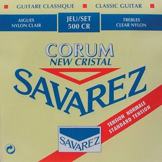 Savarez 500-CR snarenset klassieke gitaar snarenset klassieke gitaar, New Cristal trebles, silverwound Corum basses, normal tension