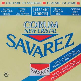 Savarez 500-CRJ snarenset klassieke gitaar snarenset klassieke gitaar, New Cristal trebles, silverwound Corum basses, hybrid tension