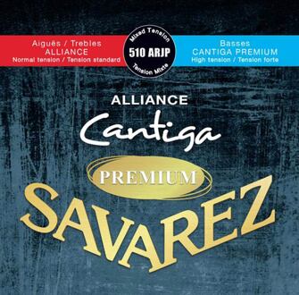 Savarez 510-ARJP snarenset klassieke gitaar snarenset klassieke gitaar, Alliance trebles, Cantiga Premium basses, mixed tension