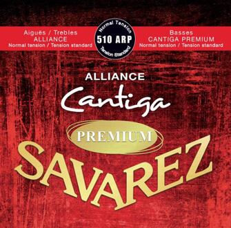 Savarez 510-ARP snarenset klassieke gitaar snarenset klassieke gitaar, Alliance trebles, Cantiga Premium basses, normal tension