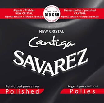 Savarez 510-CRH snarenset klassieke gitaar snarenset klassieke gitaar, New Cristal trebles, polished silverwound Cantiga basses