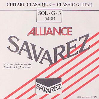 Savarez 543-R G-3-snaar G-3-snaar, clear KF composite fiber, sluit aan bij 540-R en 500-AR set, normal tension