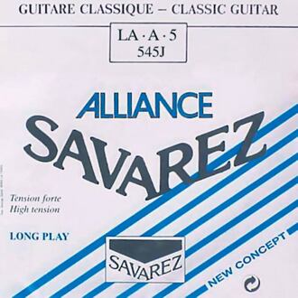 Savarez 545-J A-5-snaar A-5-snaar, silverplated wound HT classic, sluit aan bij 540-J set, hard tension