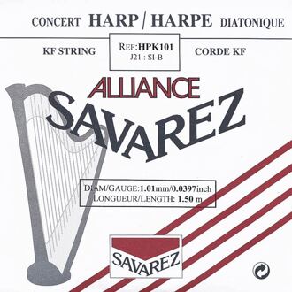 Savarez HPK-101 kleine of concert harp snaar kleine of concert harp snaar, plain KF, 1,01mm, lengte: 1,50 meter