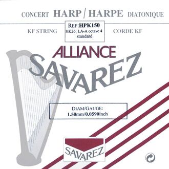 Savarez HPK-150 kleine of concert harp snaar kleine of concert harp snaar, plain KF, 1,50mm, lengte: 1,5 meter
