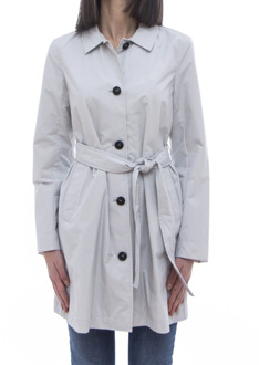 Save The Duck Grijze Nylon Zomer Trenchcoat Save The Duck , Gray , Dames - L,M,S,Xs