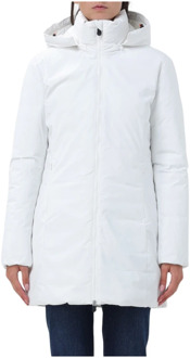 Save The Duck Lange Dames Puffer Jas Rachel Save The Duck , White , Dames - M
