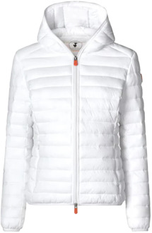 Save The Duck Witte Daisy Puffer Jas Save The Duck , White , Dames - M