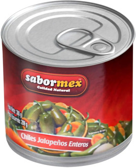 Savormex chilli Jalapeño integer 215 gr Natural product without preservatives or vegan dyes