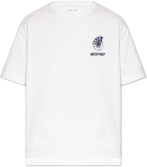 Sawind bedrukt T-shirt Samsøe Samsøe , White , Unisex - Xl,L,M