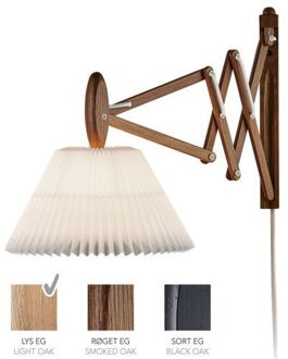 Sax 223-2/17 Wandlamp - Licht eiken met standaard kap - Wit