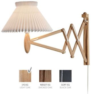 Sax 224-1/17 Wandlamp - Licht eiken met papieren kap - Wit