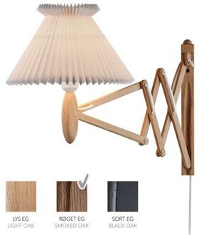Sax 224-6/17 Wandlamp - Smoked oak with paper - Wit