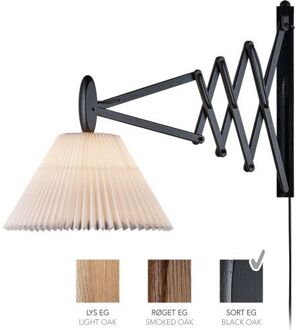 Sax 224-6/17 Wandlamp - Zwart eiken met papieren kap - Wit