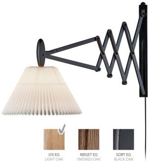 Sax 233-2/21 Wandlamp - Licht eiken met standaard kap - Wit