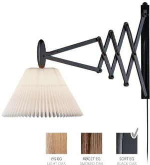 Sax 233-2/21 Wandlamp - Zwart eiken met standaard kap - Wit