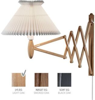 Sax 234-6/21 Wandlamp - Licht eiken met standaard kap - Wit