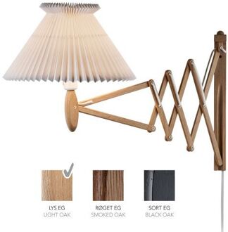 Sax 234-6/27 Wandlamp - Licht eiken met papieren kap - Wit