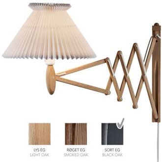 Sax 234-6/27 Wandlamp - Zwart eiken met papieren kap - Wit