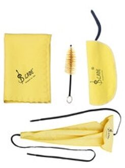 Saxofoon Onderhoud Tool Sax Schoonmaken Care Kit 3 stuks Reinigingsdoekje + Mondstuk Borstel Muziekinstrument