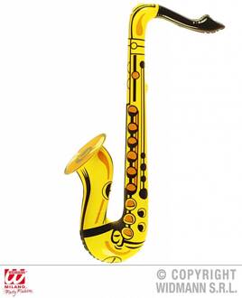 Saxofoon opblaasbaar geel Geel - Beige - Creme