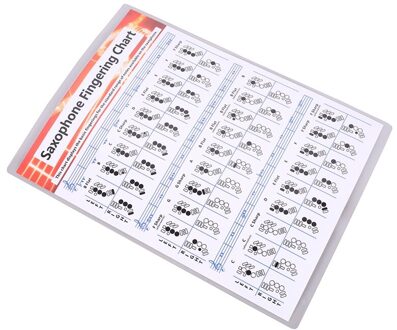 Saxofoon Praktijk Grafiek Gecoat Papier Saxofoon Vingerzetting Grafiek Saxofoon Vingerzetting Grafiek Muziek Akkoorden Poster zoals getoond