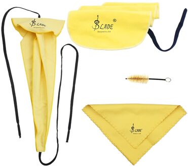 Saxofoon Sax Schoonmaken Care Kit 3 Stuks Reinigingsdoekje + Mondstuk Borstel Muziekinstrument Onderhoud Tool