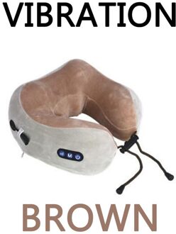 Sb Massage U-Vormig Kussen Nek Kussen Multifunctionele Schouder En Halswervel Elektrische Outdoor Kussen Voor Vliegtuig bruin 1