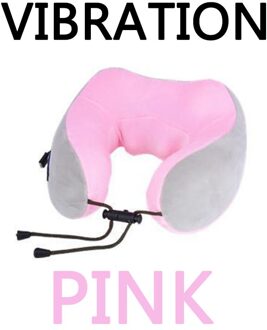Sb Massage U-Vormig Kussen Nek Kussen Multifunctionele Schouder En Halswervel Elektrische Outdoor Kussen Voor Vliegtuig roze 1