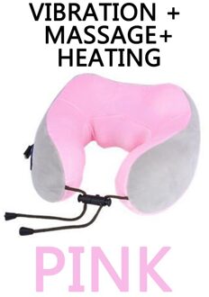 Sb Massage U-Vormig Kussen Nek Kussen Multifunctionele Schouder En Halswervel Elektrische Outdoor Kussen Voor Vliegtuig roze reeks