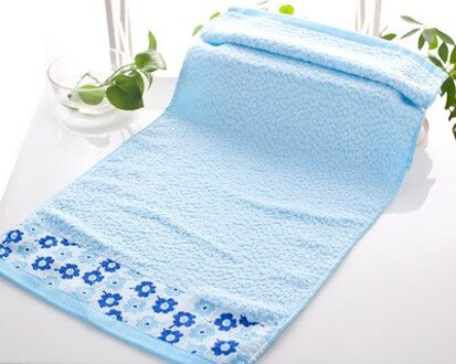 SBB 32 strengen van bamboevezel Handdoek Gezicht Handdoek pruimenbloesem Zachte Handdoek Set 100g 33*75 Blauw