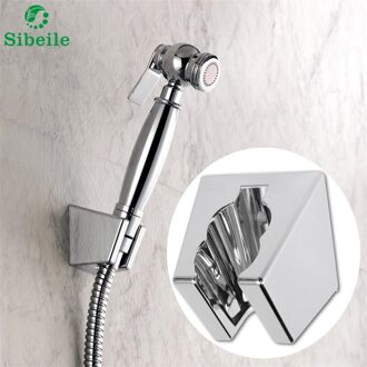 Sble Grote Wandmontage Badkamer Douche Houder Beugel Handheld Chrome Douchekop Sproeier Bidet Zilveren Hoofd Houder