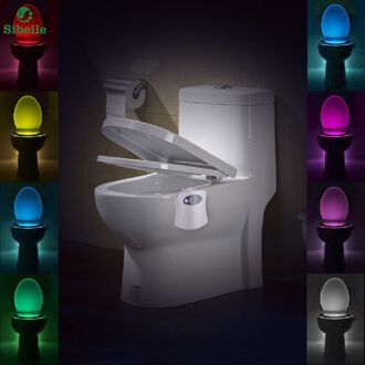 Sble Sensor Motion Activated Led Wc Nachtlampje Batterij-Aangedreven Veranderende Kleuren Magic Toliet Led Sensor Lamp