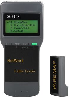 SC8108 Draagbare Lcd Netwerk Tester Meter En Lan Telefoon Kabel Tester En Meter Met Lcd-scherm RJ45