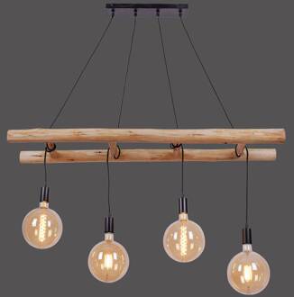 scala - Hanglamp eettafel - 4 lichts - L 120 cm - Bruin