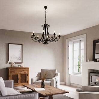 Scaleria kroonluchter, 8-lamps, bruin antiek bruin