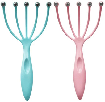 Scalp Massage Hair Comb Head Massager Relieve Pressure Relax Muscles Five Fingers Steel Ball Brush Scalp Massage And Relaxation