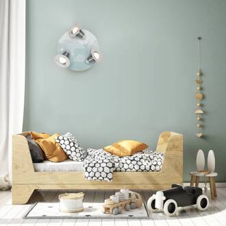 Scandi forest plafondlamp, mintgroen, Ø 29 cm, 3-lamps, E14 mintgroen, wit