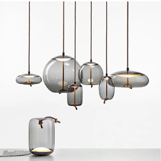 Scandinavian BROKIS Knot Pendant Lights Bedside Nordic Design Deco Glass Lustre Kitchen Hanging Lamp Luminaire Suspendu Fixtures