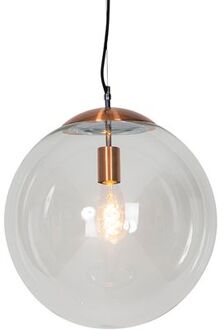 Scandinavische hanglamp koper met helder glas - Ball 40
