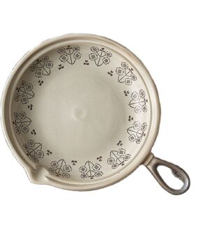 Scandinavische Stijl Enkel Handvat Hittebestendig Klei Pot Koekenpan Gemaakt Van Natuurlijke Klei En Kan Gebruik Op open Vlam Voor Keuken Cook