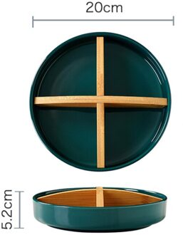 Scandinavische Stijl Keramische Snack Tray Multi-Raster Fruitschaal Gedroogd Fruit Moer Plaat Voedsel Lade Dessert Opslag Trays Keuken organizer A-1