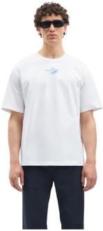 Scandinavische Stijl Sawind Uni T-Shirt Samsøe Samsøe , White , Heren