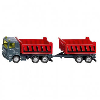 Scania Kiepwagen Met Kiepaanhanger 15,2 Cm Staal (1685) Grijs