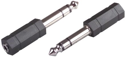 Scanpart audio adapter 3.5mm jack - 6.3mm koptelefoon Mini jack kabel Wit
