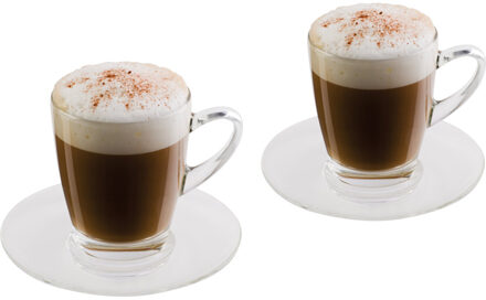 Scanpart Cappuccino glazen Kop en Schotel